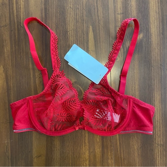 SIMONE PERELE 12Y BLOOM WIRED TRIANGLE BRA SIZE 32B NWT - Picture 2 of 4